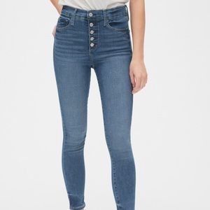 Gap High Rise Button Fly Jeggings